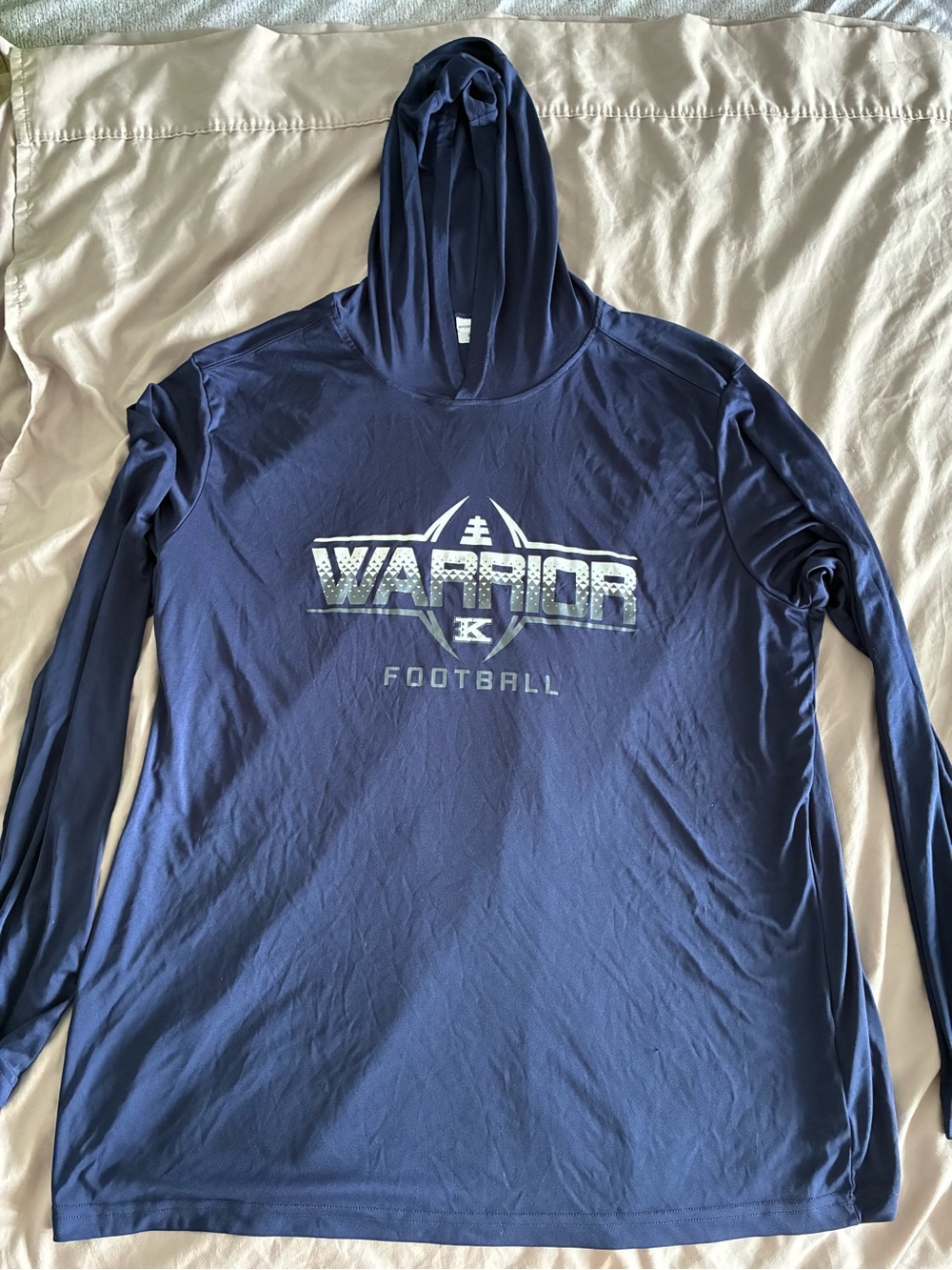 NWOT Kamehameha Warrior Football Navy Performance Hoodie